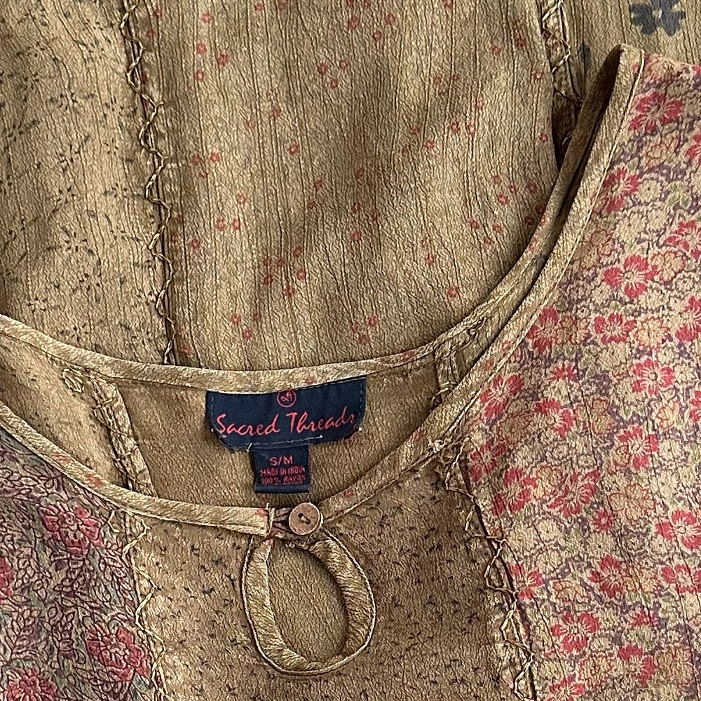 Vintage Sacred Threads Maxi Boho Patchwork Hippie… - image 15